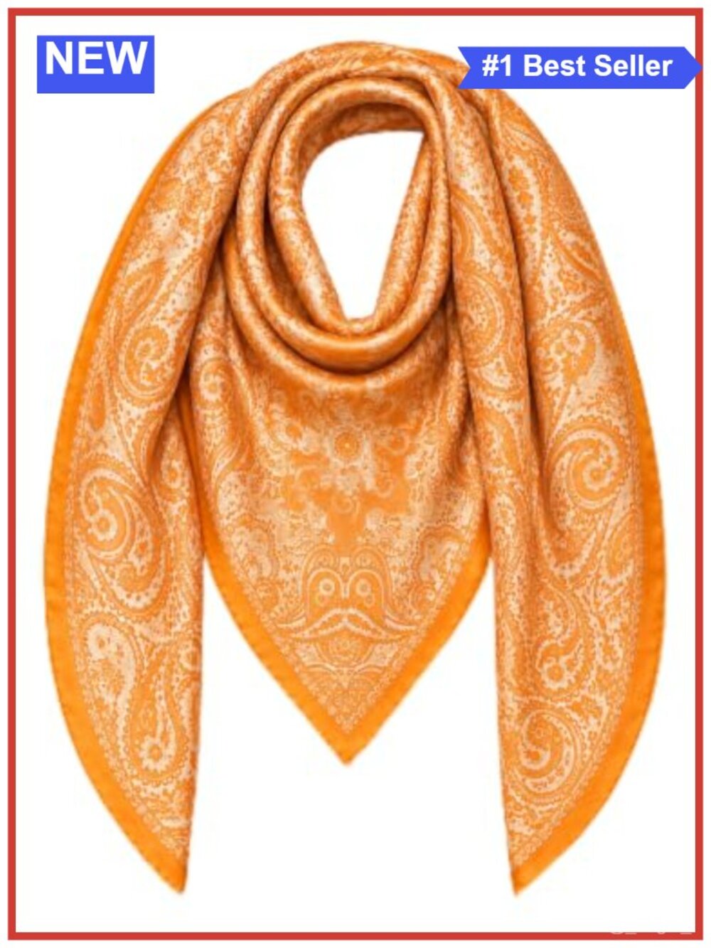 Satin Head Scarf Hair Wrap Bandana Square 35.4 Inch Polyester